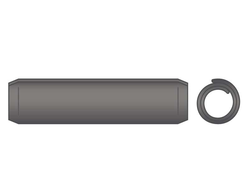 3/32" x 1 1/4" Roll Pin Spring Pin Medium Carbon Steel Black Oxide 