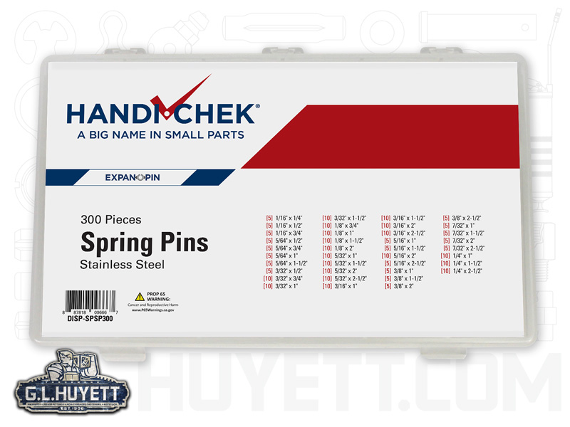 Spring Pin Assortment SS PV 300pc | G.L. Huyett