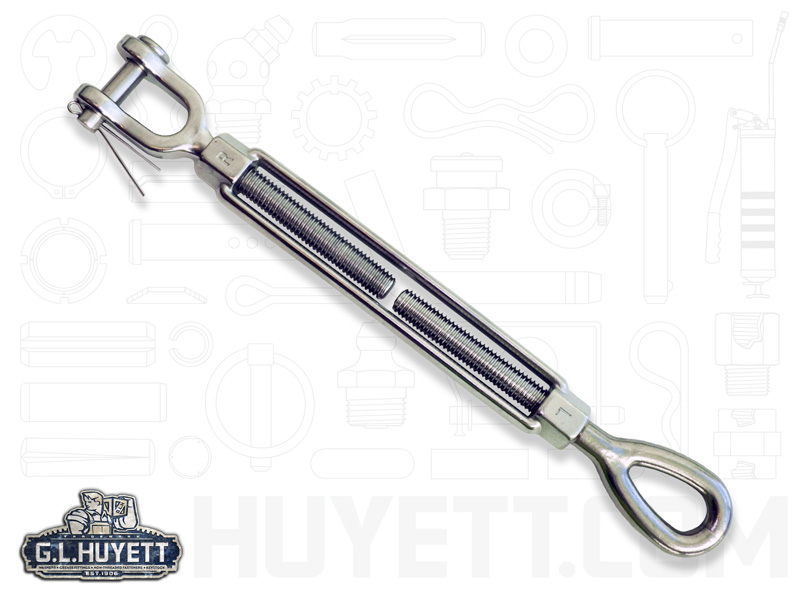 1/2" x 6" Eye/Jaw Turnbuckles for Wire Rope cable 2 ea 