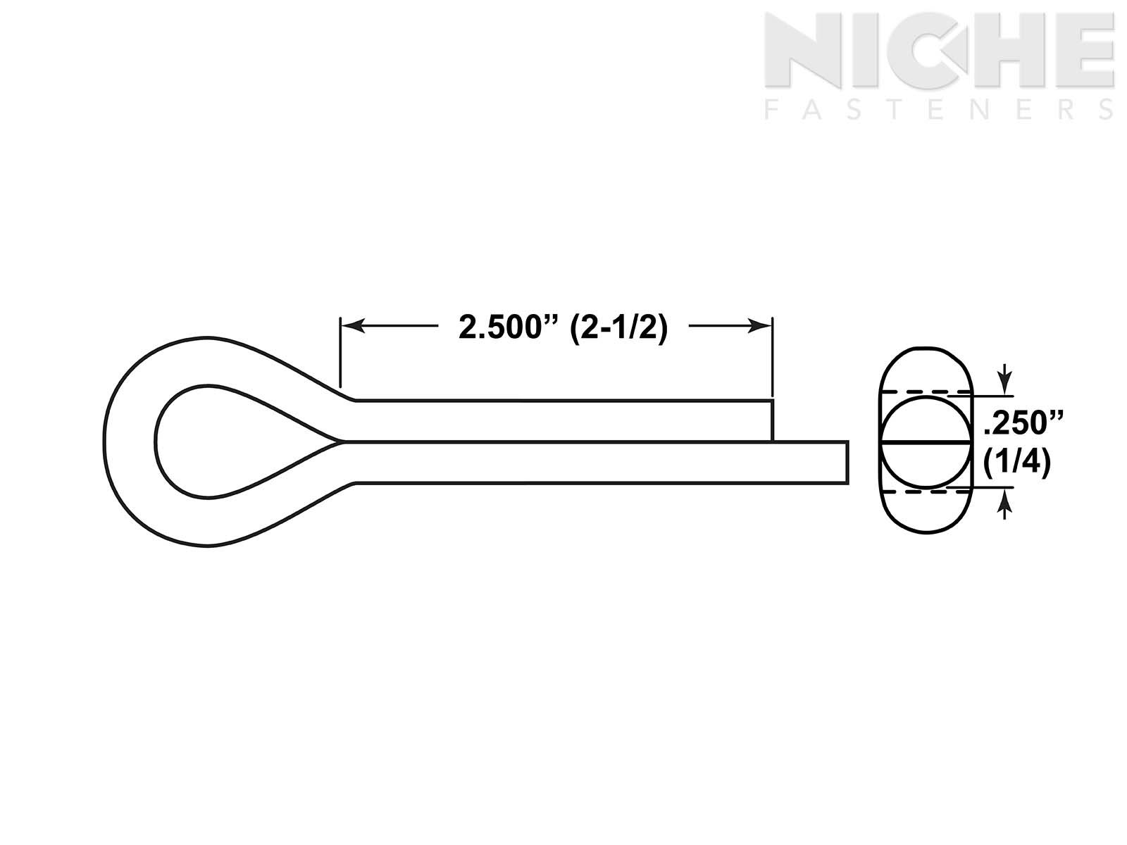 20 Pieces Clevis Pin 5//16 x 1-1//2 SS316 PL