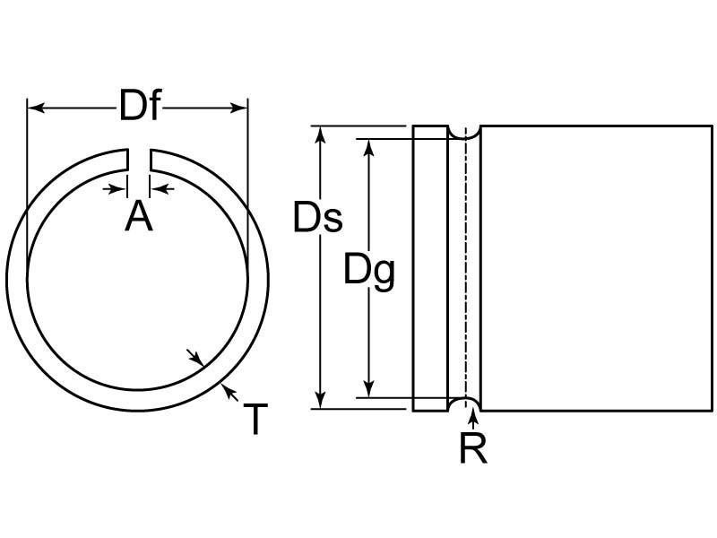 DRP-005 Spring Steel Pkg of 660 5mm External Round Ring