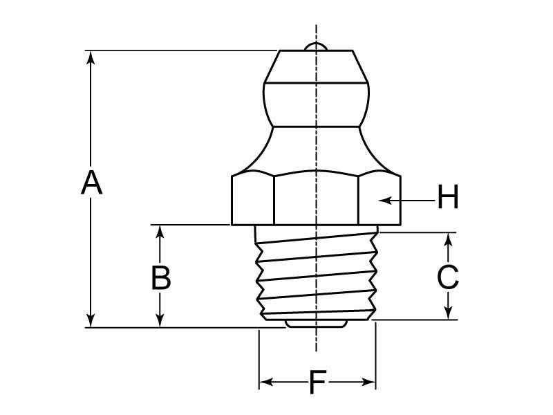 zerk to how fitting use ZC Triv  Zerk Fitting Grease M7x1 Taper G.L Steel  Thread