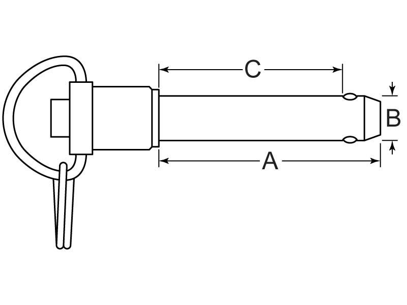 Innovative Components AL6X1500T-01 T Handle Locking Pin 3/8 diameter X 1.50 grip length 4130 steel zinc 